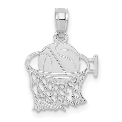14K white gold pendant