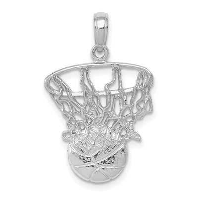 14K white gold pendant