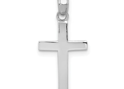 14K white gold cross charm