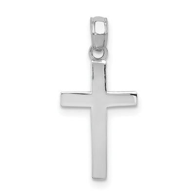 14K white gold cross charm