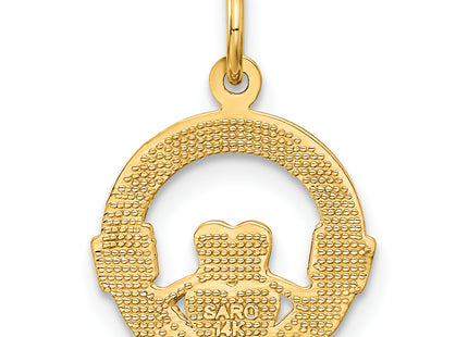 14k Claddagh Charm, 19 x 14mm