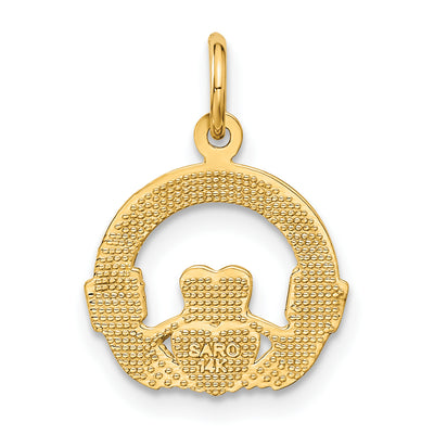 14K Claddagh Charm, 19 x 14mm