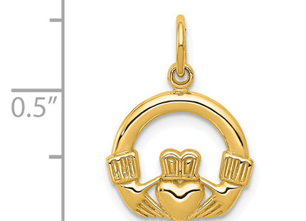 14k Claddagh Charm, 19 x 14mm