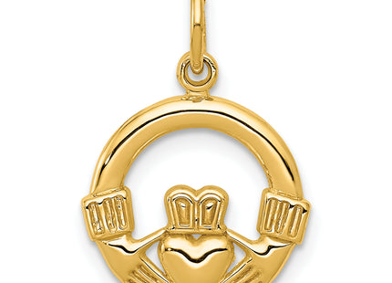 14k Claddagh Charm, 19 x 14mm