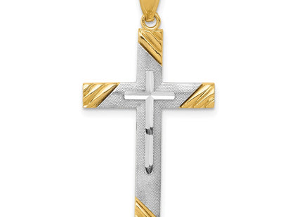 14K gold cross pendant