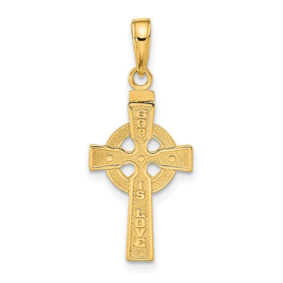 14K gold cross pendant