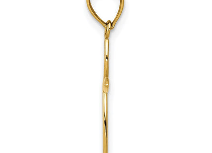 14K gold cross charm, alternate view