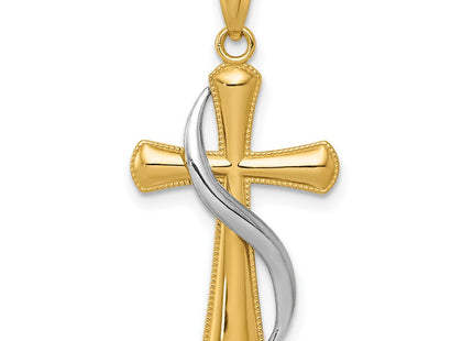 14K gold cross pendant
