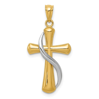 14K gold cross pendant