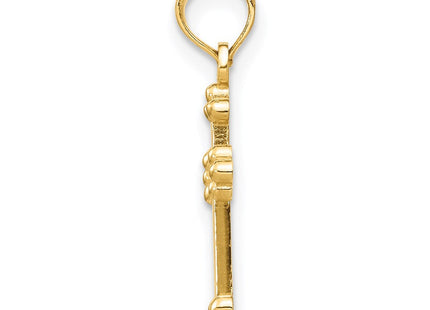 14K gold cross charm, alternate view