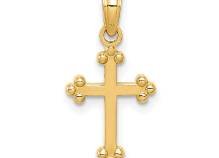 14K gold cross charm
