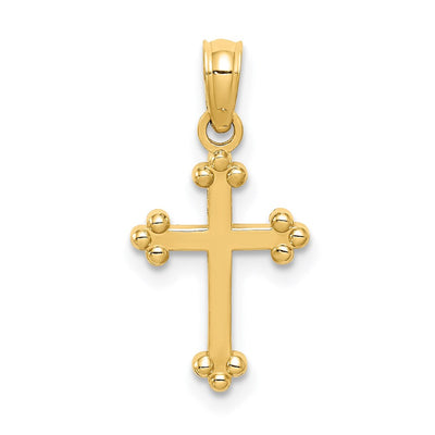 14K gold cross charm