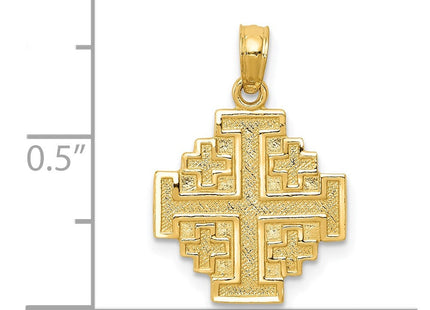 14k Jerusalem Cross Pendant (Style C3832)