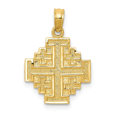 14K gold cross pendant