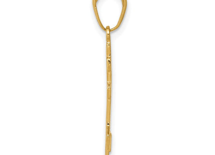 14K gold cross pendant, alternate view