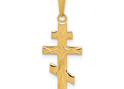 14K gold cross pendant