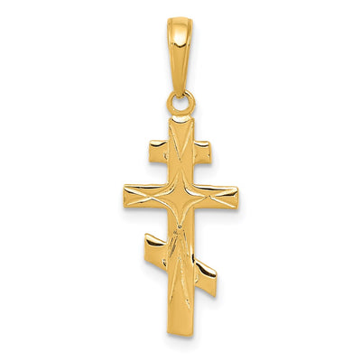14K gold cross pendant