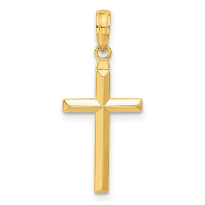 14K gold cross pendant