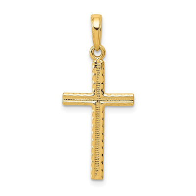 14K gold cross pendant