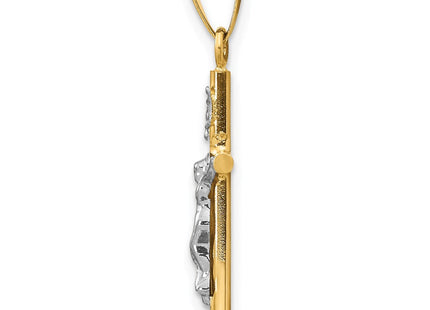 14k Two-tone INRI Crucifix Pendant (Style C3896)