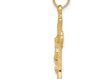 14K gold crucifix charm, alternate view