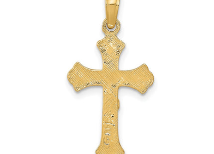 14K gold crucifix charm, further view