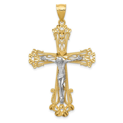 14K gold crucifix pendant
