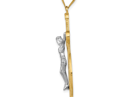14K gold cross pendant, alternate view
