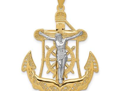 14K gold cross pendant