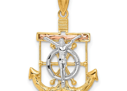 14K gold cross pendant