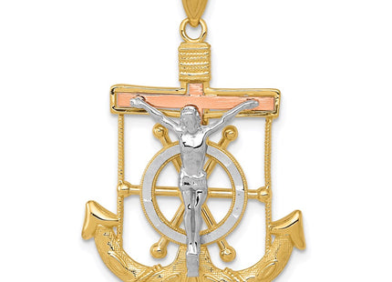 14K gold cross pendant