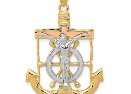 14K gold cross pendant