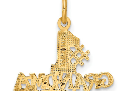 14K gold charm, another view