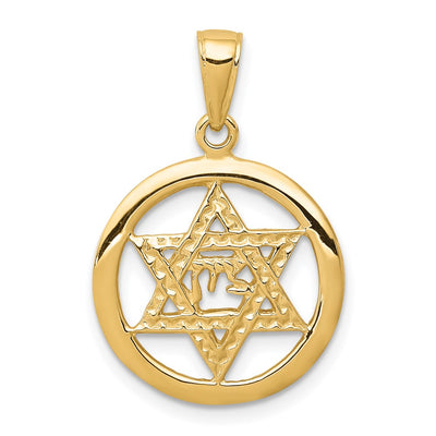 14K gold star pendant