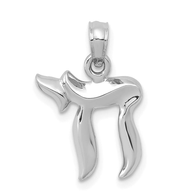 14K white gold pendant