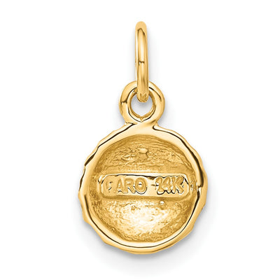 14K Golf Ball Charm, 15 x 9mm