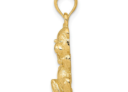 14K gold pendant, alternate view