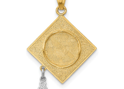14k Yellow & Rhodium Pendants Style C4019 - Classique Jewelry Inc.