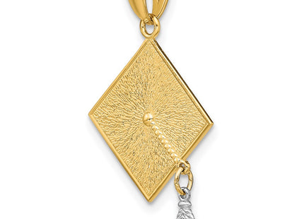 14k Yellow & Rhodium Pendants Style C4019 - Classique Jewelry Inc.