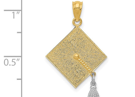 14k Yellow & Rhodium Pendants Style C4019 - Classique Jewelry Inc.