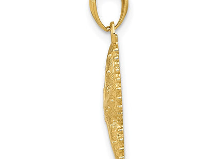 14K gold starfish pendant, alternate view