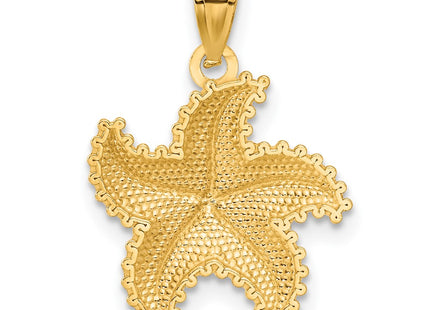 14K gold starfish pendant, another view