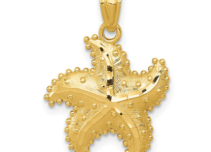 14K gold starfish pendant