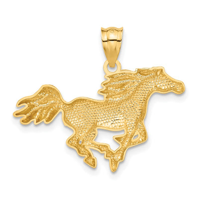 14K Polished Horse Pendant
