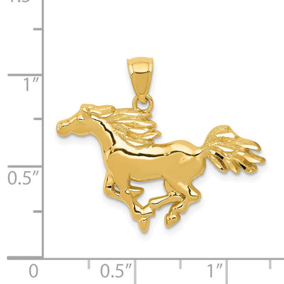 14K Polished Horse Pendant