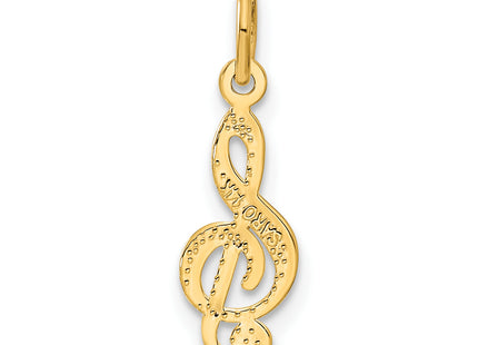 14K Treble Clef Charm, 20 x 6mm