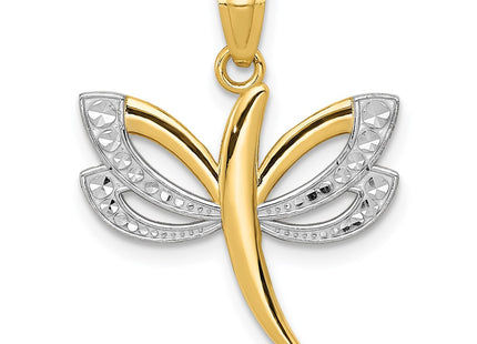 14k Yellow & Rhodium Pendants Style C4174 - Classique Jewelry Inc.