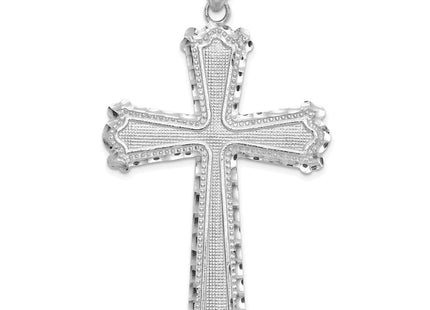 14K white gold cross pendant