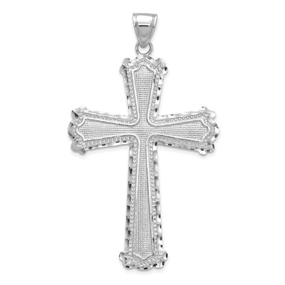 14K white gold cross pendant