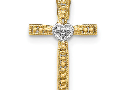 14K gold cross pendant